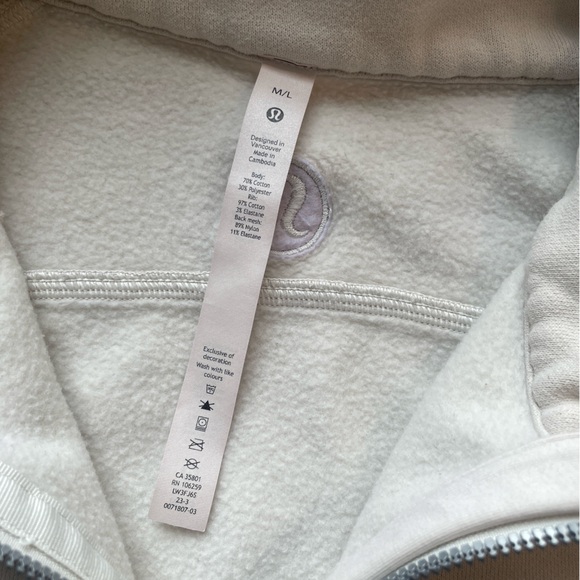 Lululemon Scuba Oversized Funnel Neck Half Zip - Sz Medium / Large - Picture 2 of 8